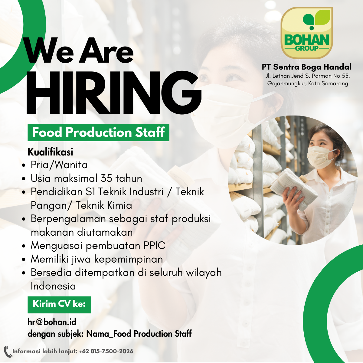 Food Production Staff - PT Bisnis Rakyat Indonesia